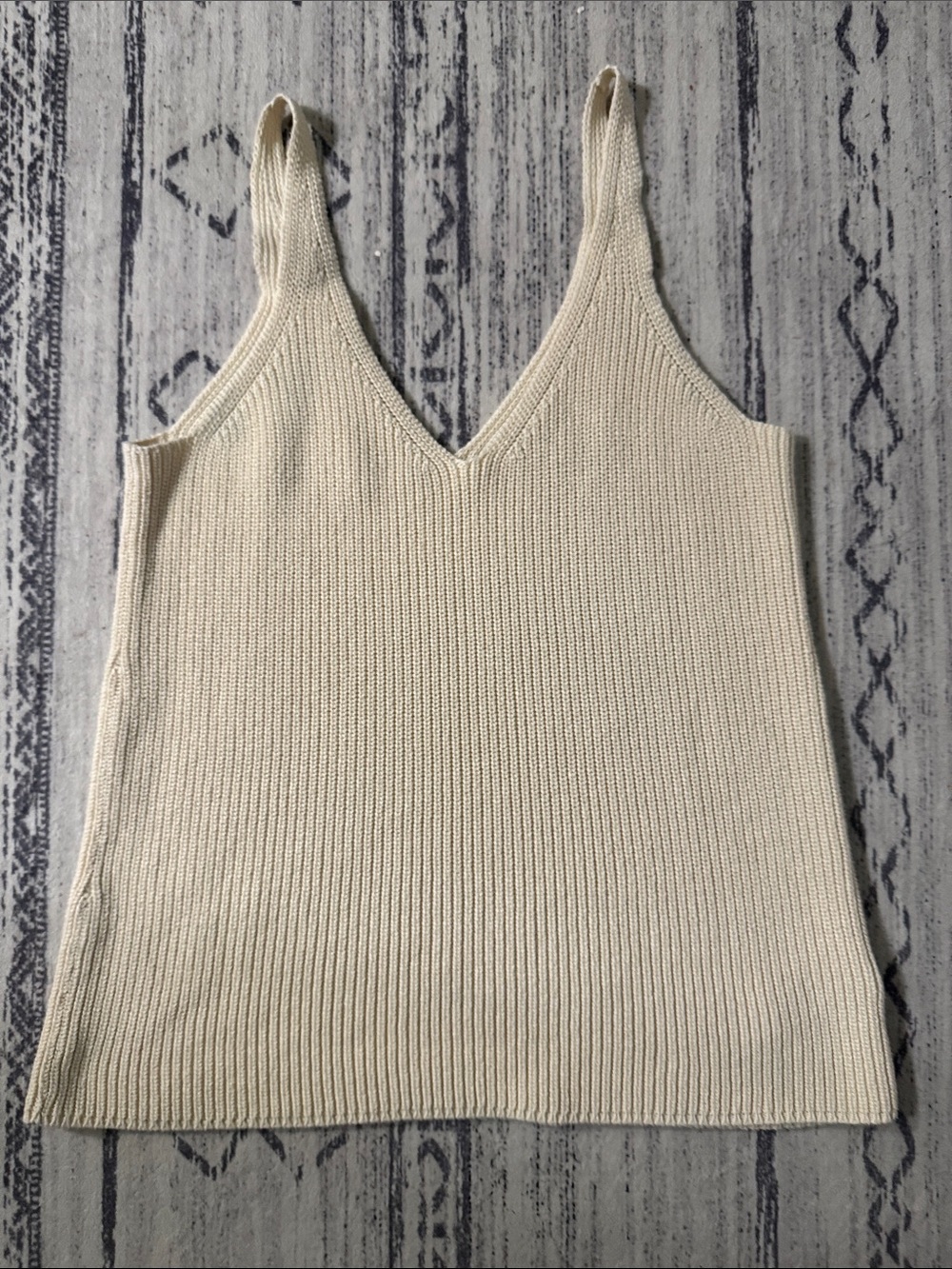 Essentials Ribbed V-Neck Camisole - Cream